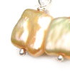 Square gold cultured pearls